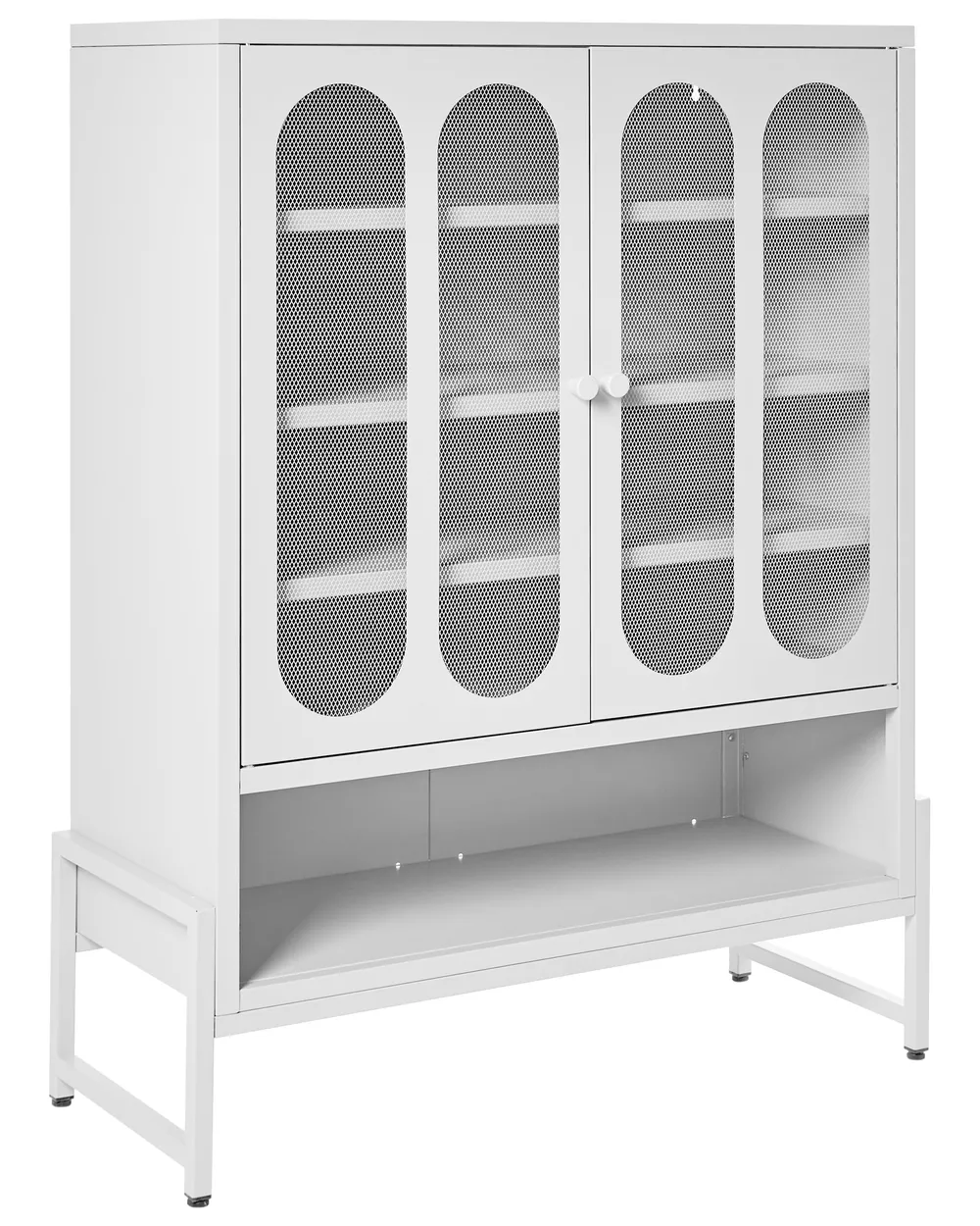 2 Door Sideboard SOLETTA Metal White