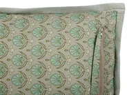 Set of 2 Decorative Cushions PICTUS 45 x 45 cm Velvet Green Plant Pattern_838848