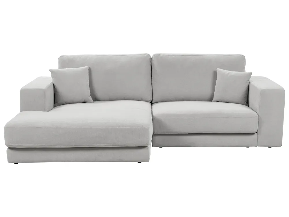 Corner Sofa 3 Seater LOFOTEN Fabric Light Grey Right Hand