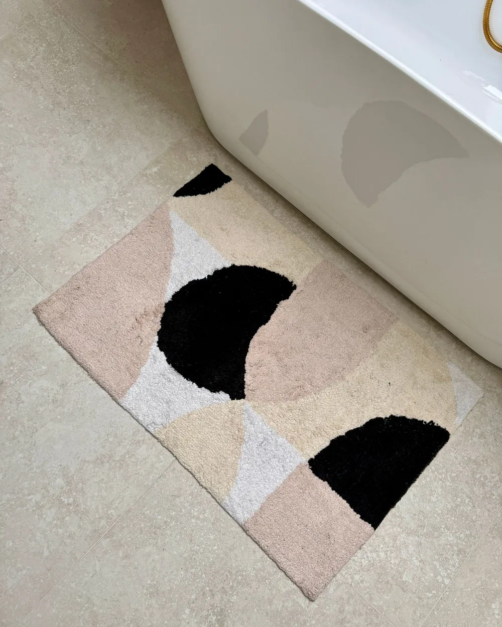 Bath Mat SANOLI Beige 60 x 90 cm Cotton_1176652