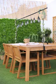 Garden Dining Table LIVORNO 210 cm 90 cm Acacia Wood Brown_831837