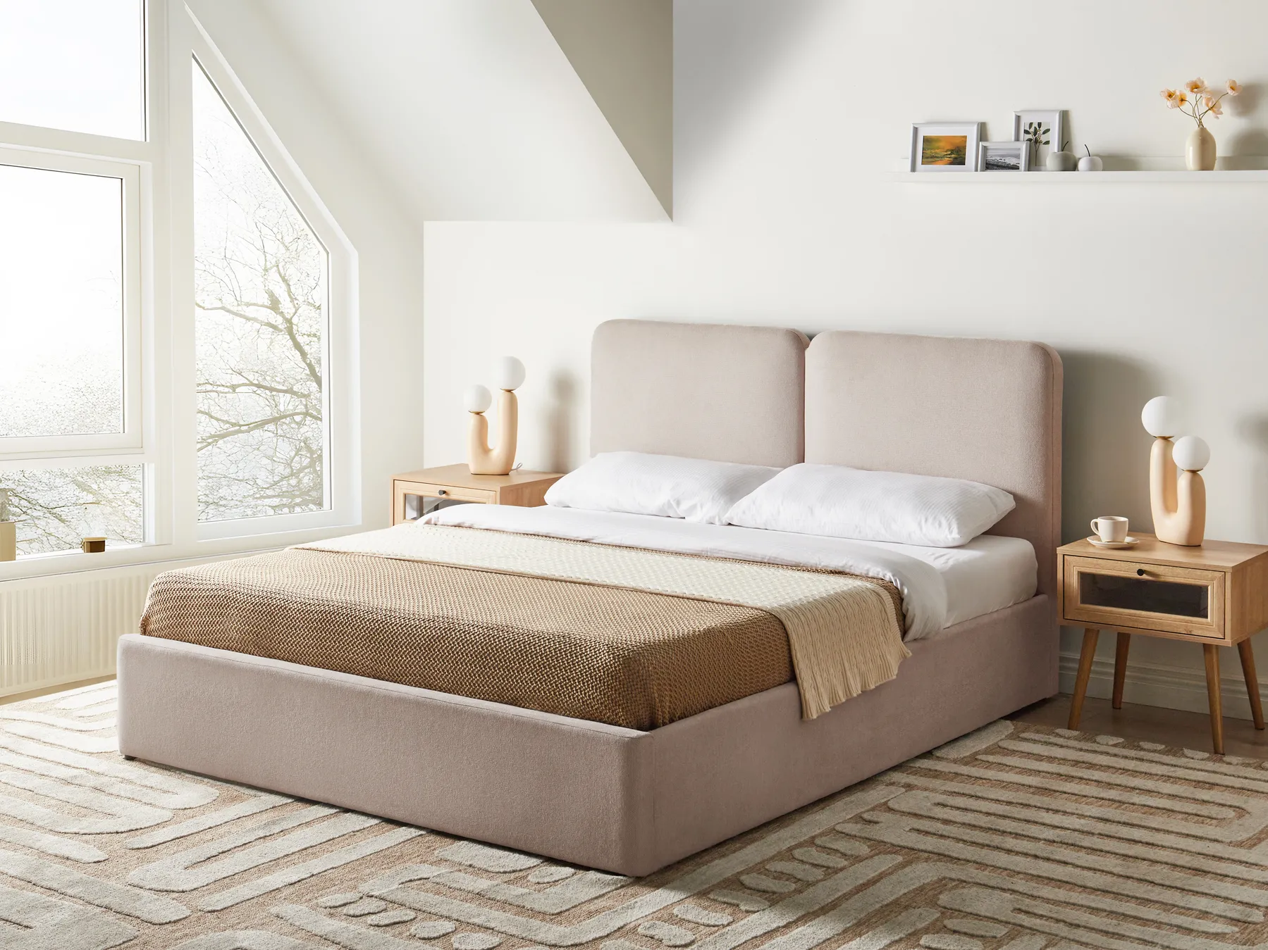 Säng med förvaring ARBOIS Beige 160 x 200 cm_1023162
