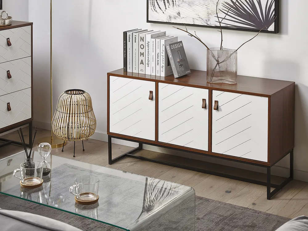 Cabinet NUEVA Dark Brown/ White