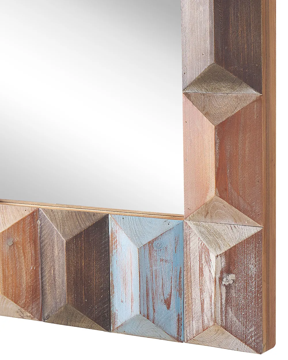 Wall Mirror HIZOTE 63 cm 90 cm Fir Wood Brown_797021