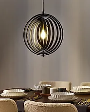 Pendant Lamp MURRELL Poplar Wood Black_1185515