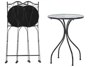 Bistro Set Folding COZZANA Metal Black_922451