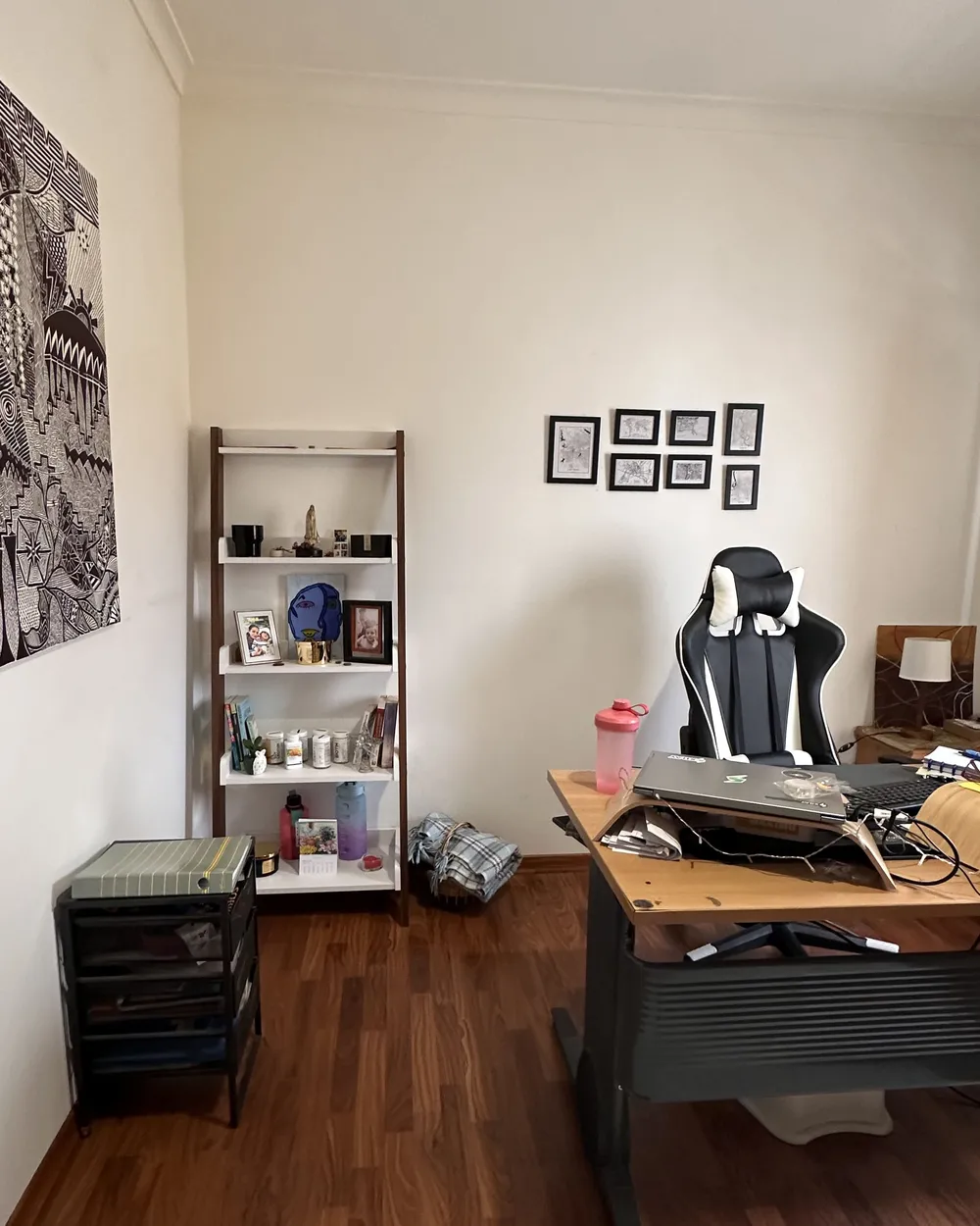 Kontorsstol GAMER Konstläder Vit_918352