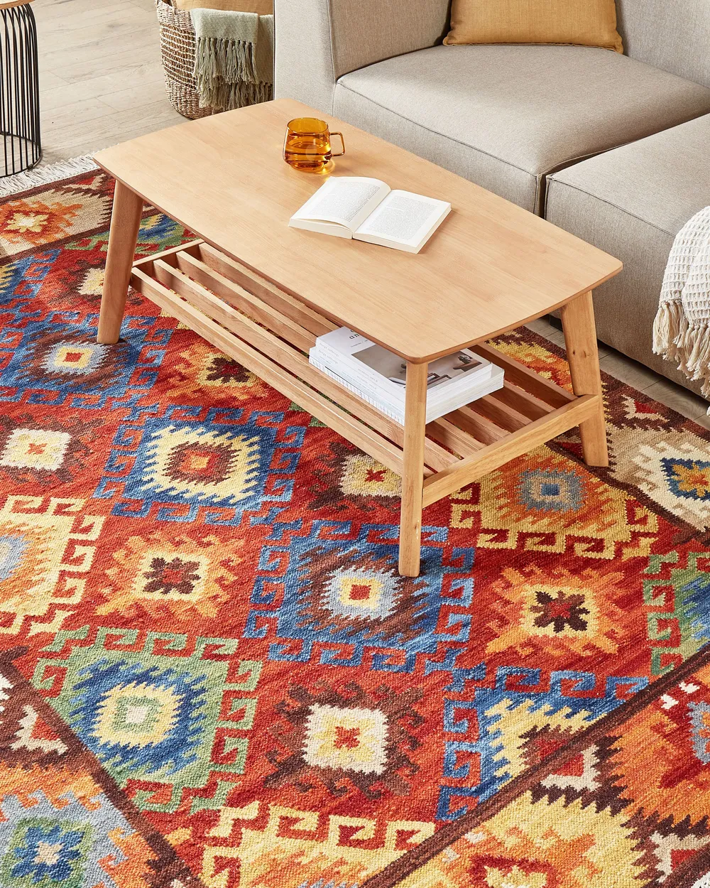 Rug ZOVUNI Multicolour 160 x 230 cm Kilim Wool