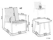 Bistro Set ZIRIA PE Rattan Brown_938725
