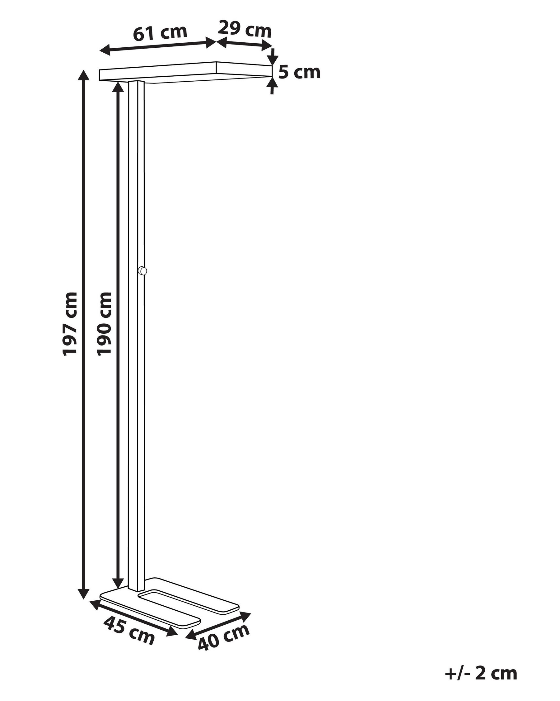 LED-golvlampa TAURUS med dimmer Metall Svart_869674