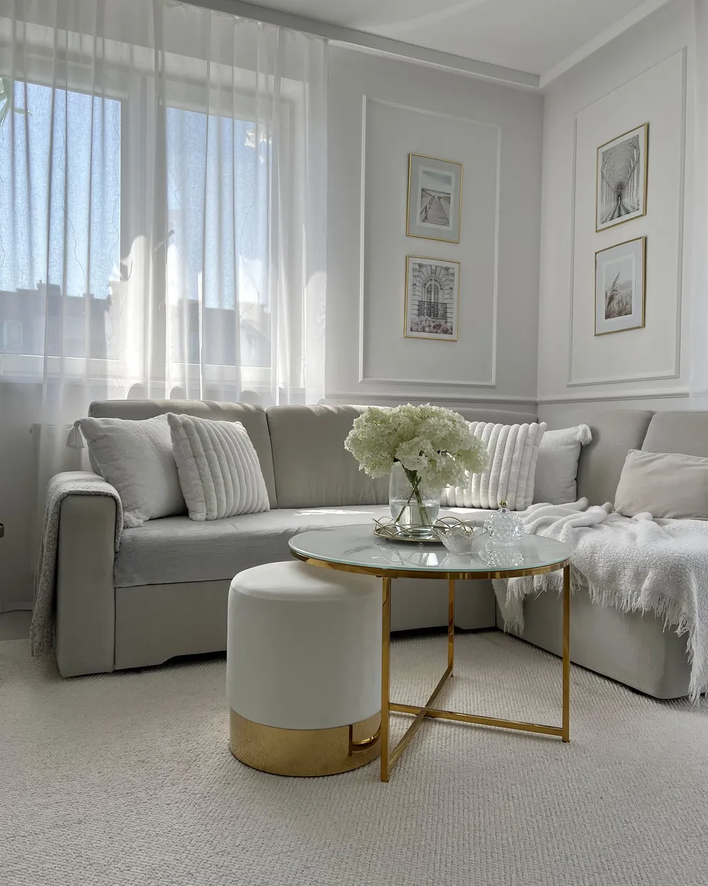 Sittpuff SOPHIA Sammet Vit_946499