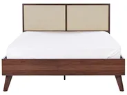 Bed Rattan MONPAZIER 140 x 200 cm (EU Double) Dark Brown_908316