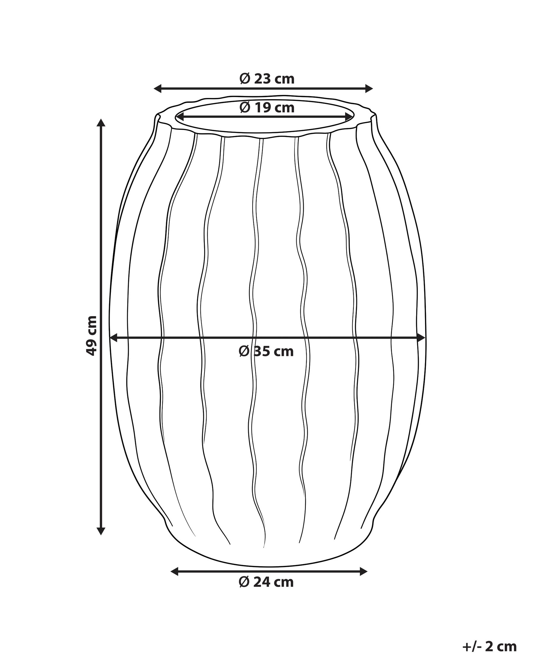 Plant Pot LUNGAU 35 cm White_1161861
