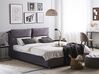 Ottoman Bed BATILLY Velvet Grey 180 x 200 cm (EU Super King)
