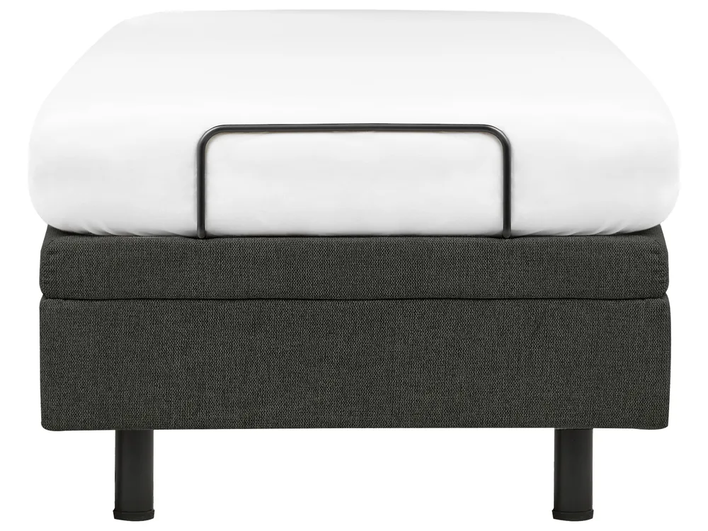 Adjustable Bed without Headboard Fabric DUKE II 90 x 200 cm (EU Single) Dark Grey_987318