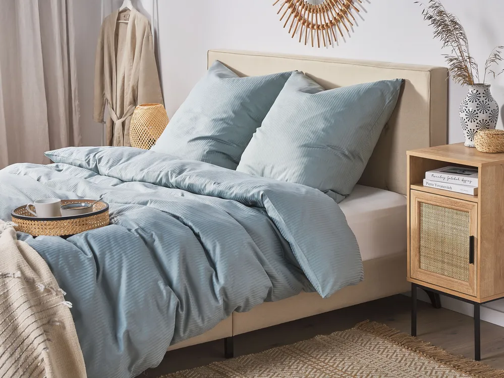 Duvet Cover Set AVONDALE 220 x 240 cm Sateen Cotton Grey