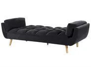 Sofa Bed 3 Seater ASBY Velvet Black_788053