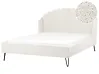 Bed Boucle AMBILLOU 160 x 200 cm (EU King Size) Off-White