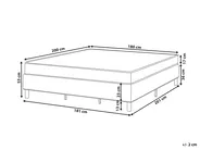 Divan Bed without Headboard Fabric COUNTESS 180 x 200 cm (EU Super King) Beige_1054202