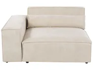 Modular Sofa 2 Seater HELLNAR with Ottoman Velvet Light Beige_910875