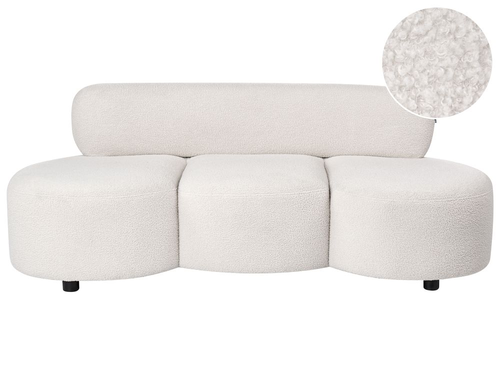 Sofa 3 Seater BLAVAND Boucle Off-White