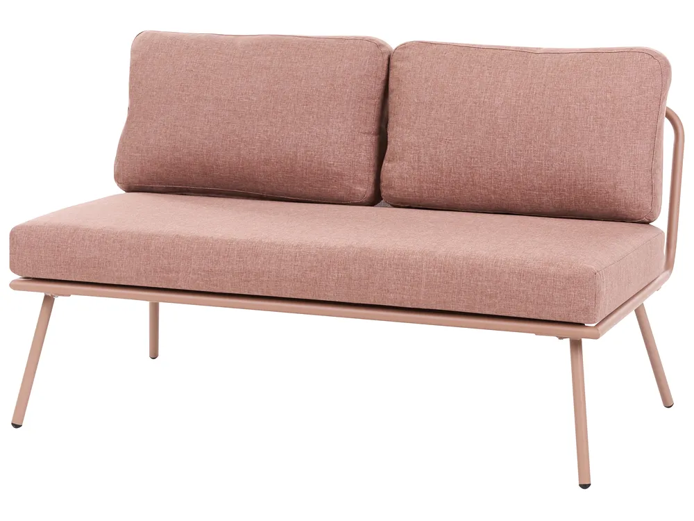 Trädgårdshörnsoffa med bord 4-sits CACCAMO Brun_1064248