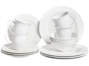 Set med 16 matserviser ELDERBERRY Porslin Vit_957204