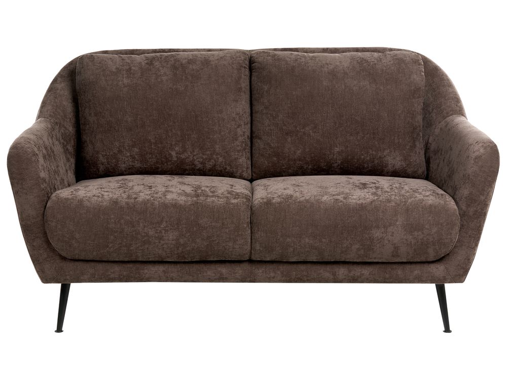 Sofa 2-seters EIBY Chenille Mørkebrun