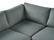Modular Corner Sofa 5 Seater KIVVIK Fabric Green Right Hand_1045675