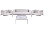 Garden Lounge Set with Table 4 Seater FERRETTI Taupe_1057995