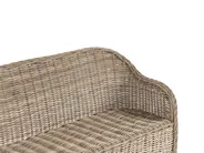 Garden Bench with Cushion SUSUA 141 cm with Ottoman Rattan Natural_957619