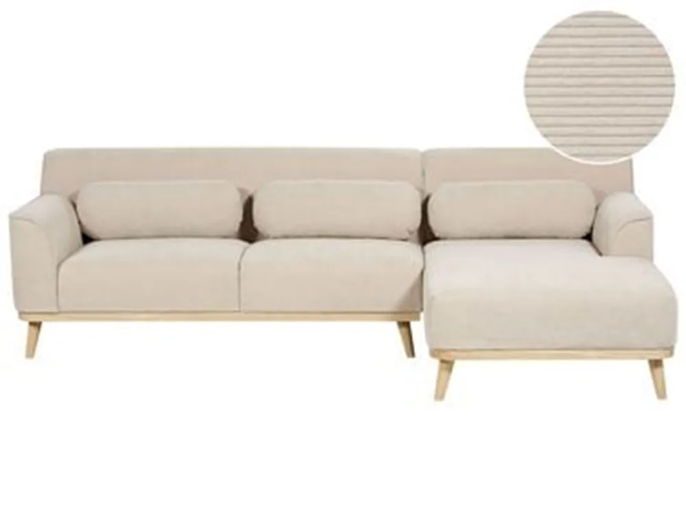 Hörnsoffa SIMOS Manchester Ljusbeige Vänstervänd_1183757