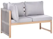 Garden Corner Sofa with Table 3 Seater ARABBA Certified Acacia Wood Grey Left Hand_1049514