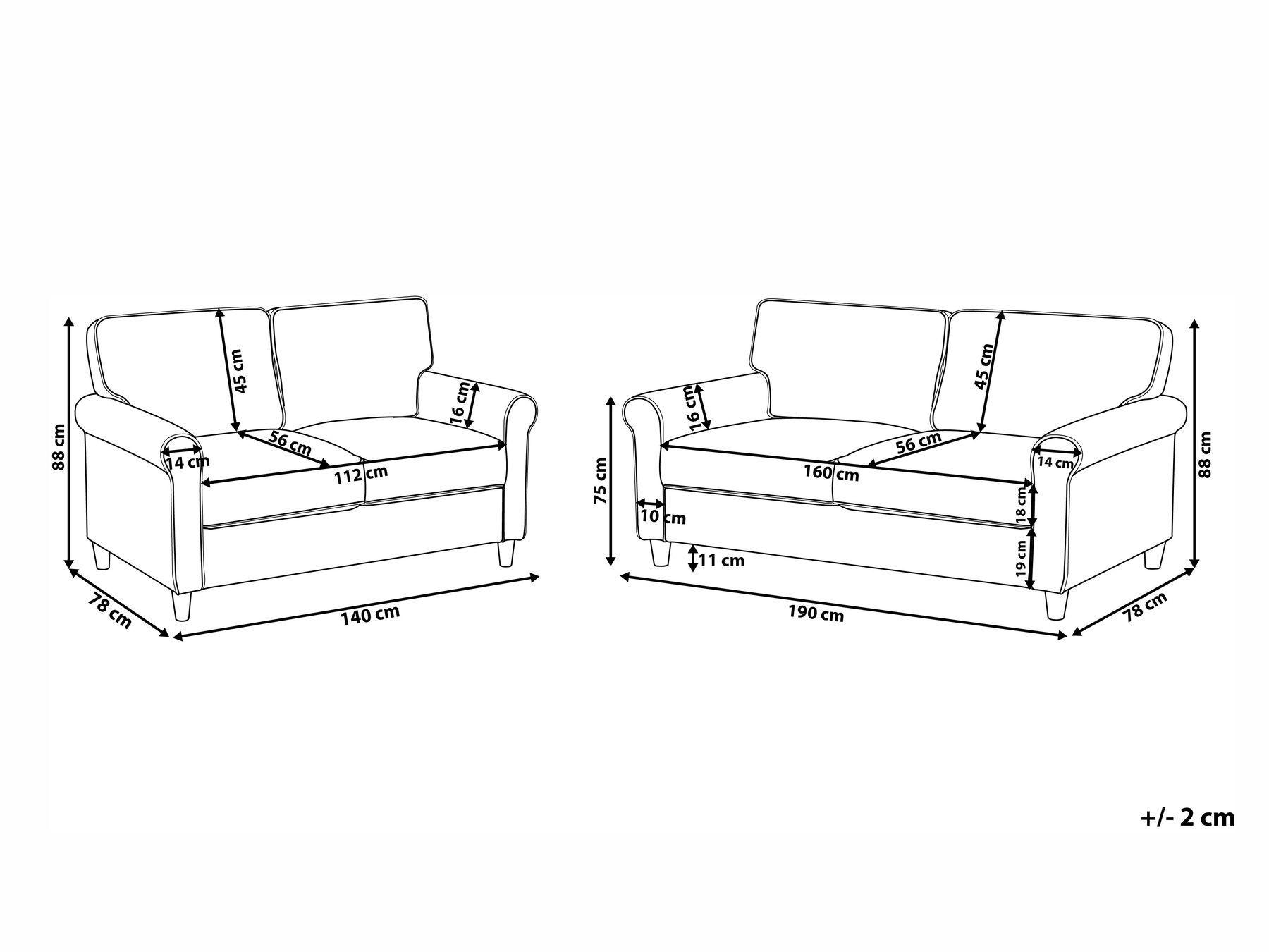 Living Room Set 5 Seater RONNEBY Corduroy Dark Green_901445