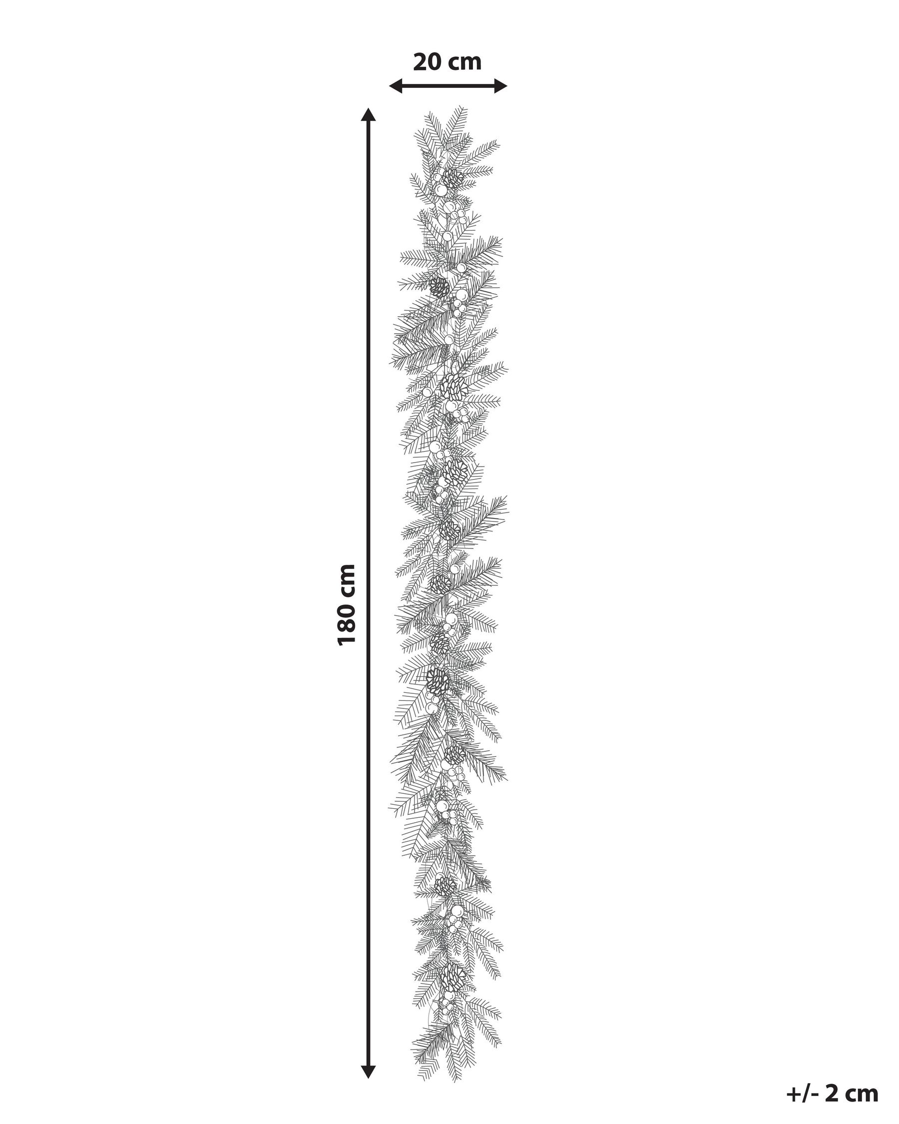 Julgirlang LED PAIMIO 180 cm Grön_813365