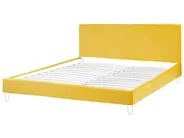 Bed Frame Cover Velvet FITOU 180 x 200 cm Yellow_877222