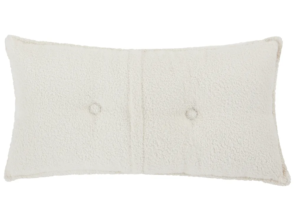 Corner Sofa 3 Seater DOLVA Boucle Off-White Left Hand_946425