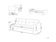 Bäddsoffa 3-sits VISNES Sammet Grå_730412