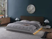 Bed with LED Boucle ZEN 180 x 200 cm (EU Super King) White_1080190