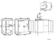 3 Piece Outdoor Kitchen Set with Sink VILAMA White Metal_974183