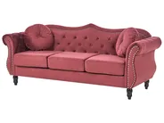 Living Room Set 5 Seater SKIEN Velvet Dark Red_743276