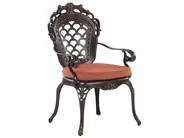 Garden Dining Set 6 Seater LIZZANO with Cushions Metal Dark Brown_765526