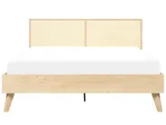 Bed Rattan MONPAZIER 160 x 200 cm (EU King Size) Light Brown_863385