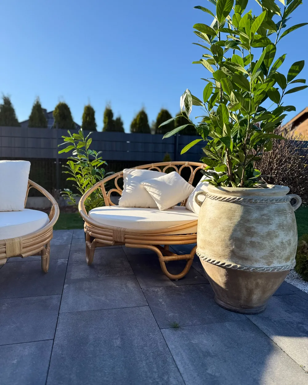 Set of 2 Garden Daybeds ROSSANO Rattan Natural_982482