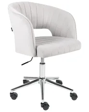 Desk Chair KATONAH Velvet Light Grey_970602