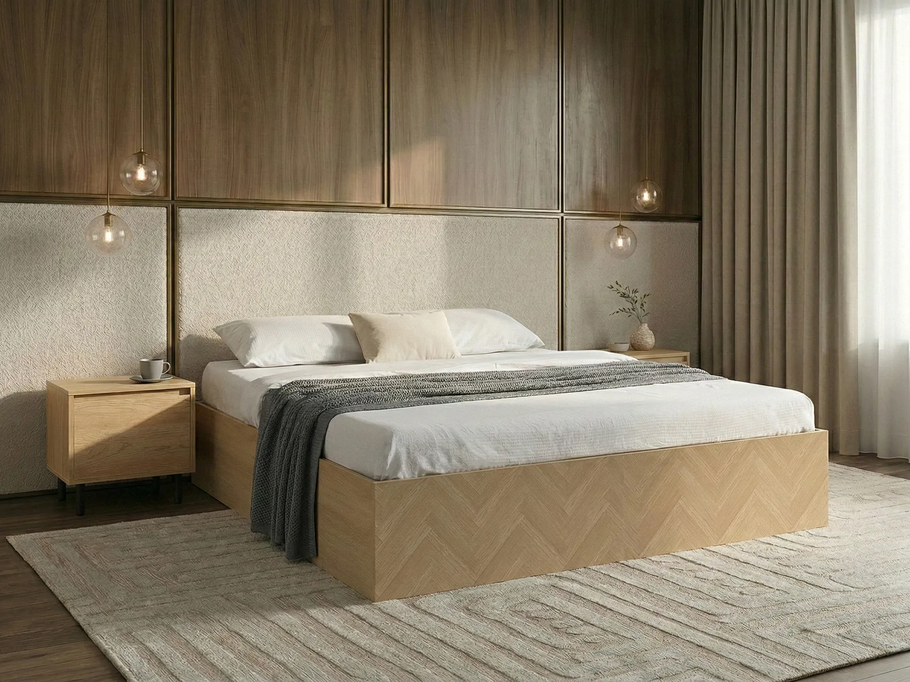 Ottoman Bed without Headboard ETEL Light Brown 180 x 200 cm (EU Super King)_1047586