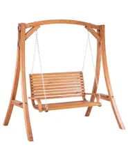Patio Swing NOVARA Larch Wood Brown_679797