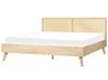 Bed Rattan MONPAZIER 180 x 200 cm (EU Super King) Light Brown