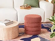 Pouffe SUMPTER Boucle Golden Brown_1176544