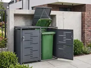 Roskakatos kahdelle jäteastialle 480 L PERISSA Metalli Tummanharmaa_1073479